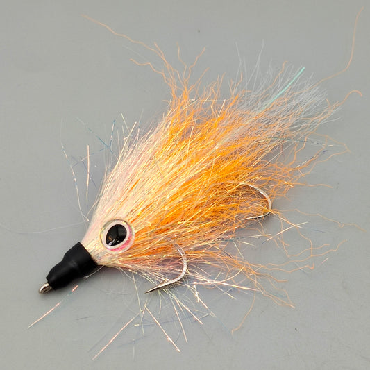 DZ Angling | Premium Hand-Tied Baitfish Streamer (5-Pack) – UV-Reflective Synthetic Minnow with 3D Eyes & Dual-Hook Rigging for Aggressive Predators