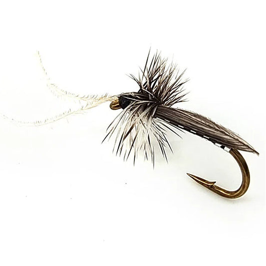 5-Pack/10-Pack Realistic Caddis Dry Flies #14 Gold Hook Fly Fishing Lures with Synthetic Wings & Natural Hackle, Hand-Tied High Floatability Flies for Trout, Chub, Culter, Panfish