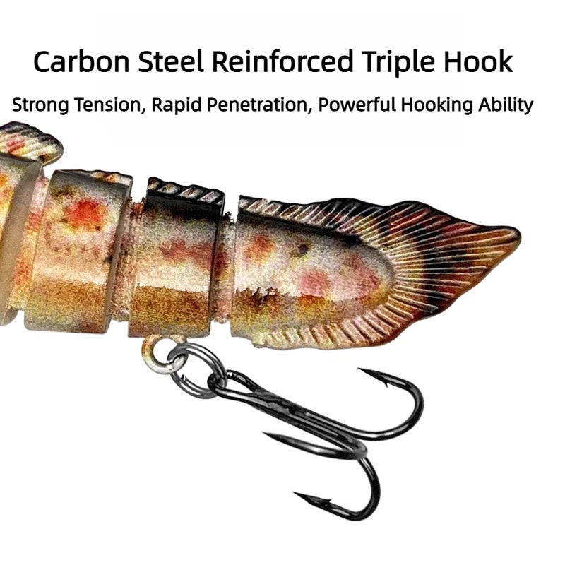 Lure Hard Bait Multi-Section Fish 4.72inch 0.67oz Multi-Section Mudminnow Imitation 3D Printed Nine-Section Fake Lure Wholesale