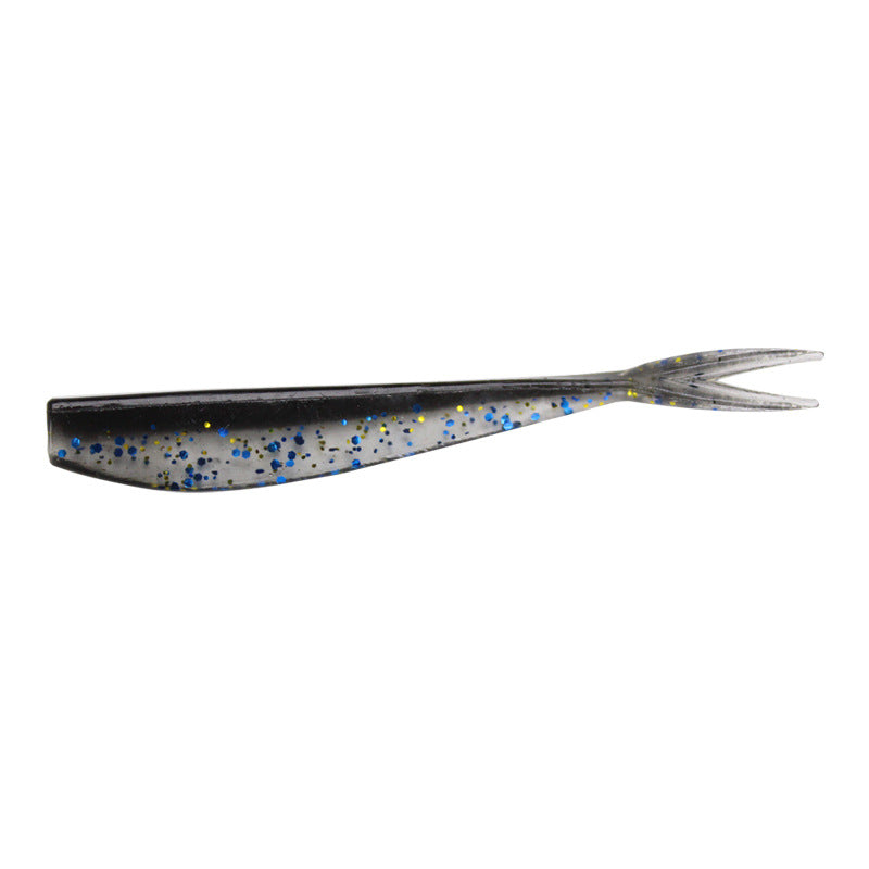 Lure Soft Bait – Split-Tail Lifelike Soft Fish, 7cm / 1.2g Mini Dual-Color Soft Plastic Lure (Hooks Not Included)