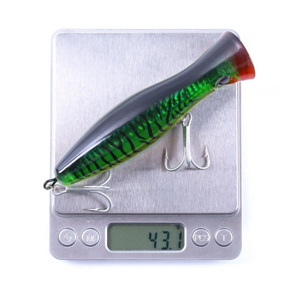 Heavy-Duty 1.52oz/5.12in Popper Lure for Saltwater & Freshwater – Long Casting Topwater Fishing Bait with Reinforced Hooks, Large Splashbait for Bass, Tuna, GT & Predator Fish (Bulk Pack)