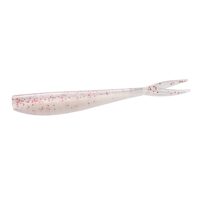 Lure Soft Bait – Split-Tail Lifelike Soft Fish, 7cm / 1.2g Mini Dual-Color Soft Plastic Lure (Hooks Not Included)