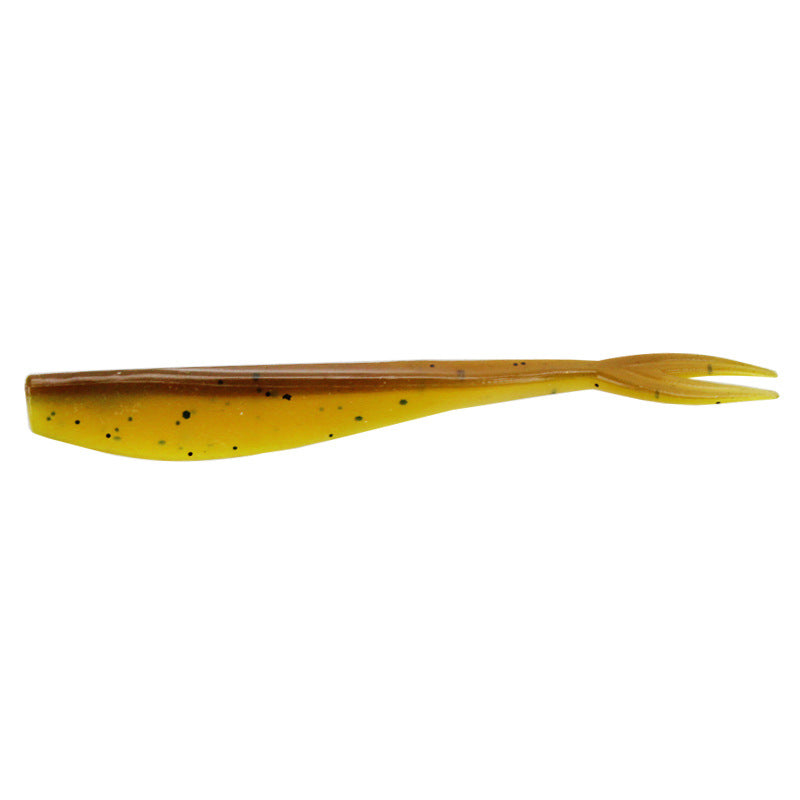 Lure Soft Bait – Split-Tail Lifelike Soft Fish, 7cm / 1.2g Mini Dual-Color Soft Plastic Lure (Hooks Not Included)
