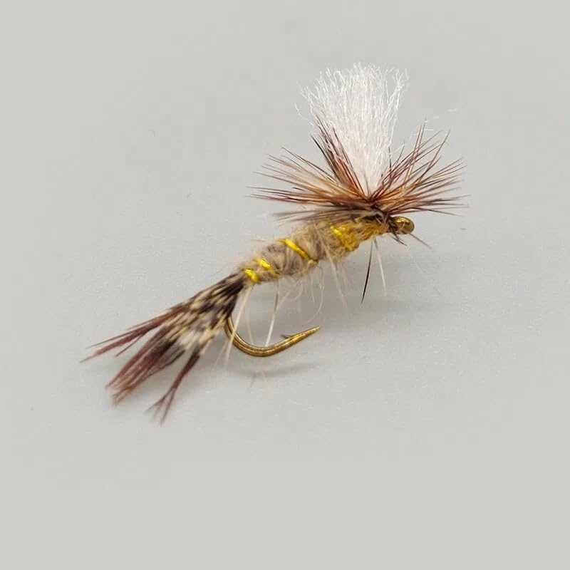 18Pcs Dry Fly Fishing Lures Kit - Professional Assorted Topwater Fly Set - Essential Gear for Trout and Bass,Hook Size #8,#10,#12, #14