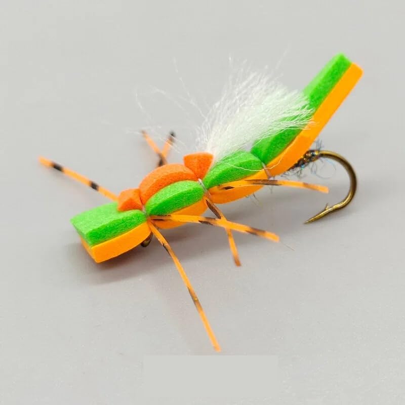 18Pcs Dry Fly Fishing Lures Kit - Professional Assorted Topwater Fly Set - Essential Gear for Trout and Bass,Hook Size #8,#10,#12, #14