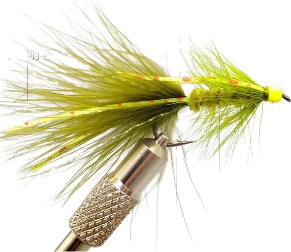 6-Pack Weighted Bead Head Woolly Bugger Streamer Flies - Lifelike Silicone Legs & Premium Marabou - Versatile Pattern for Trout, Bass, Salmon, Steelhead in Rivers & Lakes