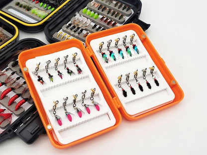 20Pcs Fly Fishing Lure Kit: Spinner Fly Fishing Lures with Tackle Box, 4 Styles Realistic Nymphs & Midges for Trout, Bass, Panfish - Perfect Fishing Gift for Anglers
