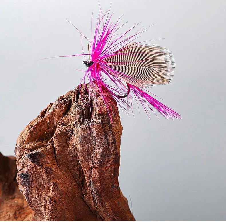 40/65 PCS Realistic Fly Fishing Flies Kit, Professional Hand-Tied Nymphs, Bees Butterflies Lures Assortment with Waterproof Fly Box, Bass Trout Bluegill Panfish Surface Lures for Freshwater