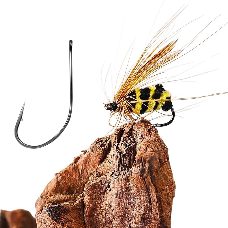 40/65 PCS Realistic Fly Fishing Flies Kit, Professional Hand-Tied Nymphs, Bees Butterflies Lures Assortment with Waterproof Fly Box, Bass Trout Bluegill Panfish Surface Lures for Freshwater