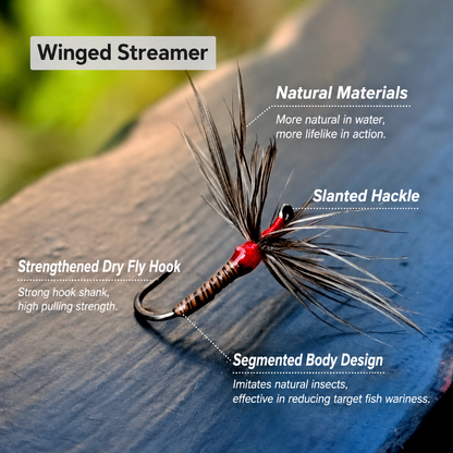 DZ Angling Premium Tenkara Fly Set | 12 Count Hand-Tied Kebari Flies Kit with Waterproof Aluminum Pocket Storage Box
