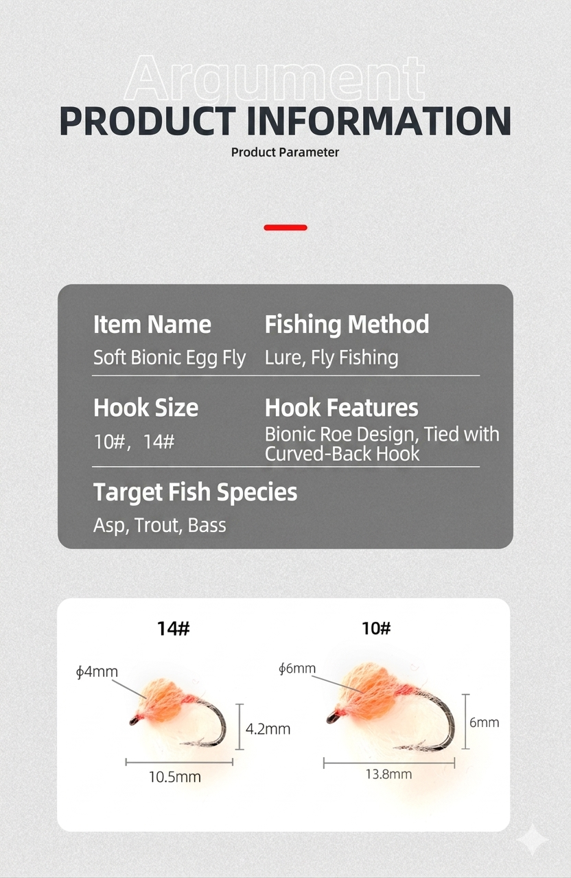 12pcs Soft Egg Fly Fishing Lures Set - High Buoyancy Roe Patterns - Size #10/#14 Carbon Steel Hooks - Premium Glo Bug Nymphs for Trout, Salmon & Steelhead Fishing