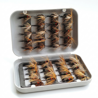 24/40-Pack Classic Royal Wulff Wet Fly - Size 12# Hook - Life-Like Mimicry for Trout, Salmon & Predatory Fish, Fly Assortments