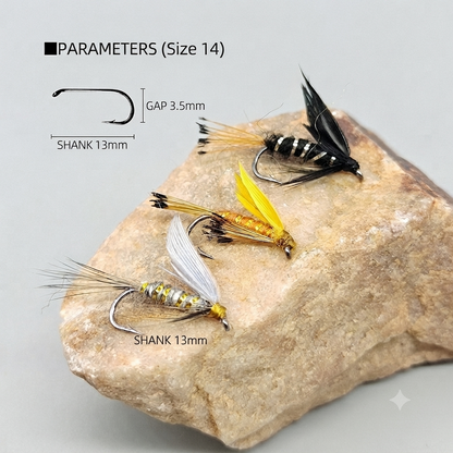 DZ Angling | 10-Pack|Hand-Tied Wet Fly Fishing Lures - Premium Trout and Panfish Stream Flies with Sharp Barbed Hooks (#14)