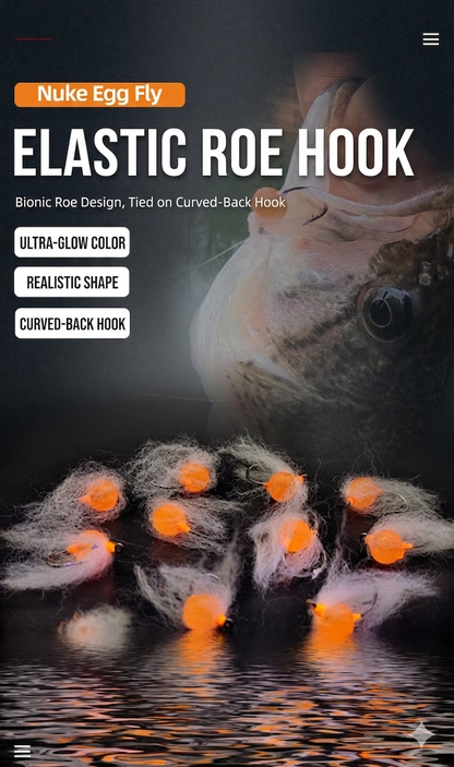12pcs Soft Egg Fly Fishing Lures Set - High Buoyancy Roe Patterns - Size #10/#14 Carbon Steel Hooks - Premium Glo Bug Nymphs for Trout, Salmon & Steelhead Fishing