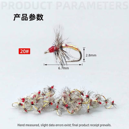 DZ Angling | Size #20 Slow-Sinking Emerger & Dry Fly – 10-Pack Hand-Tied Micro Flies for Wary Trout