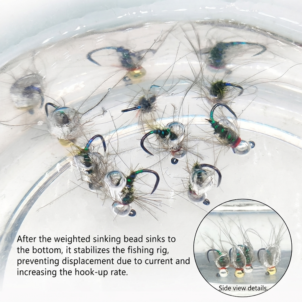 DZ Angling Slotted Tungsten Bead Jig Nymphs - 10/5 Pack, Barbless/Barbed Euro Nymphing Flies with Hot Spot, Fast-Sinking Subsurface Wet Flies for Trout & Grayling