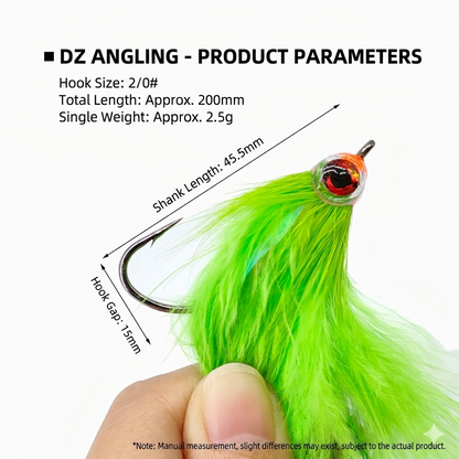 9 PCS Big Game Bass & Pike Streamer Fly Kit | 2/0# Heavy Duty Hook Saltwater Baitfish Lure Set with Waterproof Box