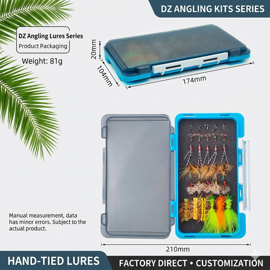 DZ Angling Premium Fly Fishing Lure Kits | 20-31 PCS Hand-Tied Streamers Nymphs Wet Flies Assortment with Waterproof Box