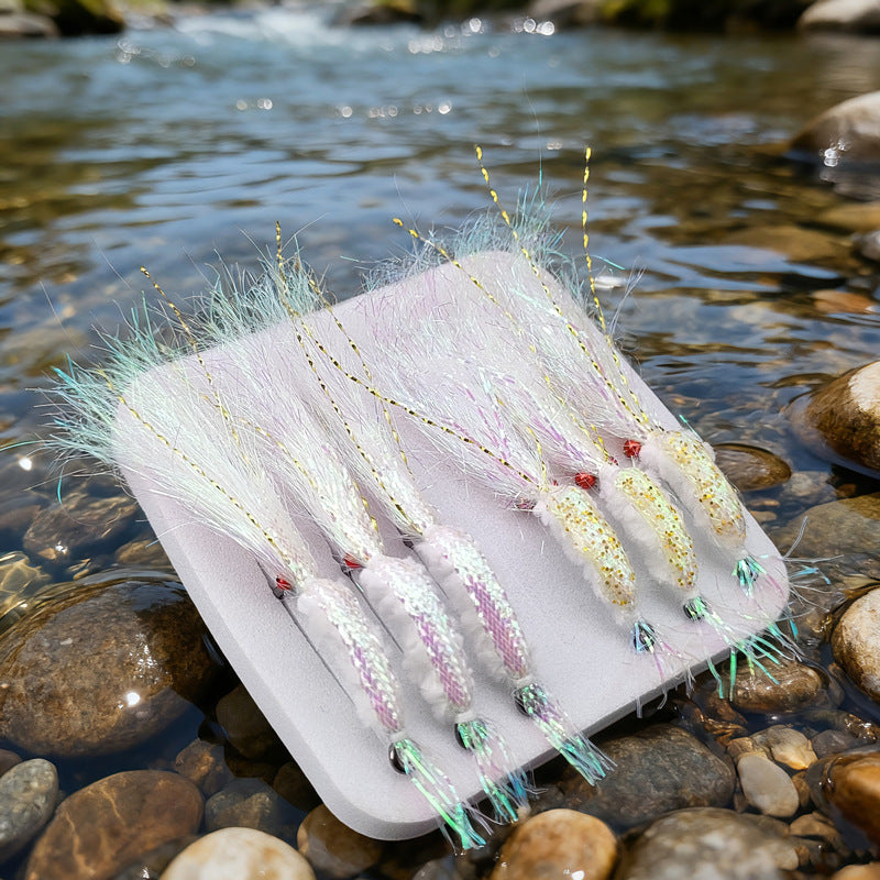 8 Pack Wounded Minnow Fly Fishing Flies Ice Dub Fry Slowly Sinking Baitfish Fly Fishing Lures for Trout Bass Steelhead Salmon Freshwater