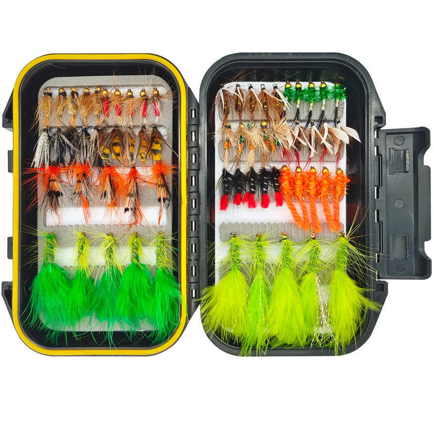 65pcs  Master Fly Set - Full Water Column Coverage - Nymph, Streamer, Dry, Wet Assortment - Versatile Sizes #6 to #14