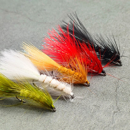 6-Pack Weighted Bead Head Woolly Bugger Streamer Flies - Lifelike Silicone Legs & Premium Marabou - Versatile Pattern for Trout, Bass, Salmon, Steelhead in Rivers & Lakes