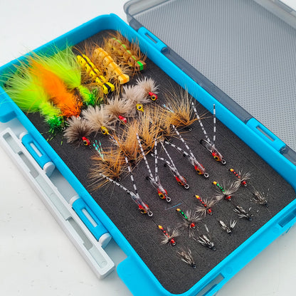 DZ Angling Premium Fly Fishing Lure Kits | 20-31 PCS Hand-Tied Streamers Nymphs Wet Flies Assortment with Waterproof Box