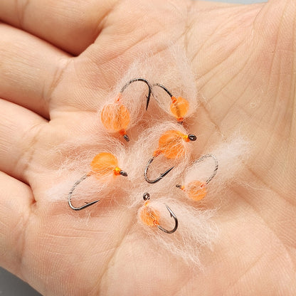 12pcs Soft Egg Fly Fishing Lures Set - High Buoyancy Roe Patterns - Size #10/#14 Carbon Steel Hooks - Premium Glo Bug Nymphs for Trout, Salmon & Steelhead Fishing