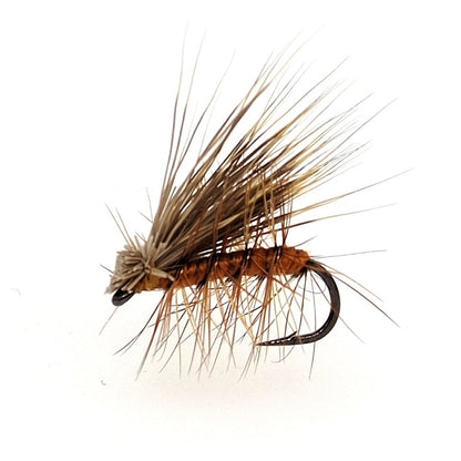 DZ Angling | 10-Pack Hand-Tied Deer Hair Caddis Dry Fly - Floating Adult Caddisfly Pattern for Trout, Chub, and Stream Micro-Fishing (#12-18)