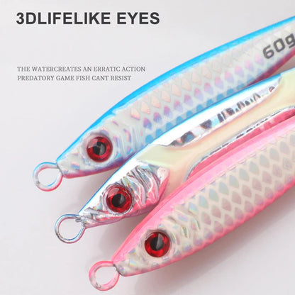Slow Pitch Jig Lure for Sea Fishing – UV Reflective "Chubby" Metal Vibration Bait with Spinner Blade & Single Hook, Multiple Weights (0.5oz–3.5oz) for Mackerel, Tuna, Spanish Mackerel, Barracuda