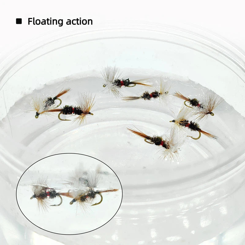 Royal Wulff Dry Fly Fishing Lures - Ultra-Buoyant High-Float Mayfly & Caddis Imitation - Premium Hand-Tied Trout Flies with Hydrophobic Hackle for Fast Water & Riffles,Hook Size #14