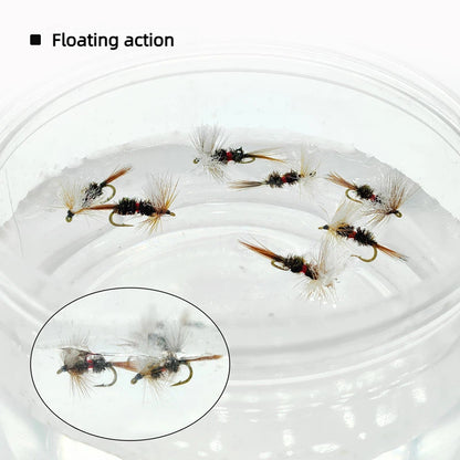 Royal Wulff Dry Fly Fishing Lures - Ultra-Buoyant High-Float Mayfly & Caddis Imitation - Premium Hand-Tied Trout Flies with Hydrophobic Hackle for Fast Water & Riffles,Hook Size #14