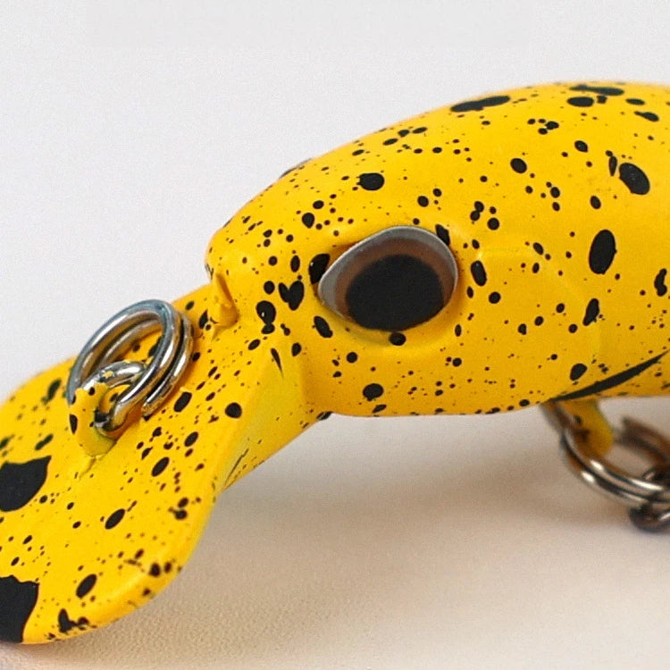 Topwater Floating Minnow Fishing Lure - 1.8" 1/10oz Ultralight Hard Bait with Diving Lip, Rattle Beads & Sharp Treble Hooks - Professional Bionic Crankbait for Bass, Crappie, Panfish & Perch - 5pc/Bulk