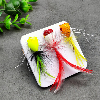 18pcs Bass & Pike Fly Fishing Kit - Topwater Foam Poppers & Weighted Rabbit Hair Streamers Assortment with Tackle Box