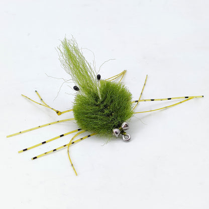 Realistic Saltwater Crab Fly - Professional Crustacean Pattern for Bonefish, Tarpon, and Sea Trout,Saltwater Flies, Size 2/0# High-Carbon Hook