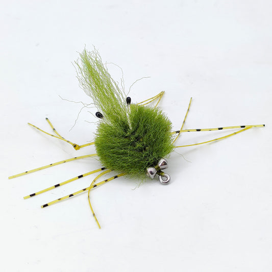 Realistic Saltwater Crab Fly - Professional Crustacean Pattern for Bonefish, Tarpon, and Sea Trout,Saltwater Flies, Size 2/0# High-Carbon Hook