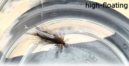 5 PCS | Realistic Adult Caddis Fly Fishing Lures - Hook Size 12#, Hand-Tied Premium Dry Flies with Natural Feather Wings Striped Antennae for Trout, Bass, Panfish in Streams, Rivers & Lakes