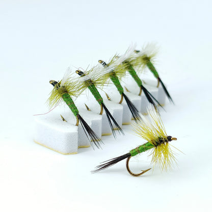 DZAngling Expert-Tied Mayfly Dry Flies (5-Pack)  Hook Size #14 | Handcrafted Trout Flies for Technical Waters