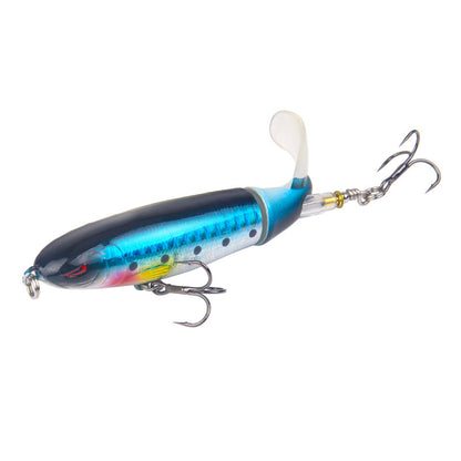 Oberflächenköder mit Propeller – „Surface Tractor“ Pencil Popper mit realistischem Fischdesign, Hartplastik-Walking-the-Dog-Köder für Barsch, Hecht und Salzwasser-Raubfische (Großpackung)