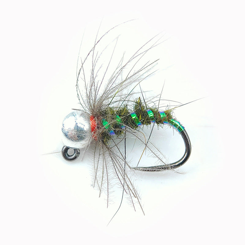 DZ Angling Slotted Tungsten Bead Jig Nymphs - 10/5 Pack, Barbless/Barbed Euro Nymphing Flies with Hot Spot, Fast-Sinking Subsurface Wet Flies for Trout & Grayling