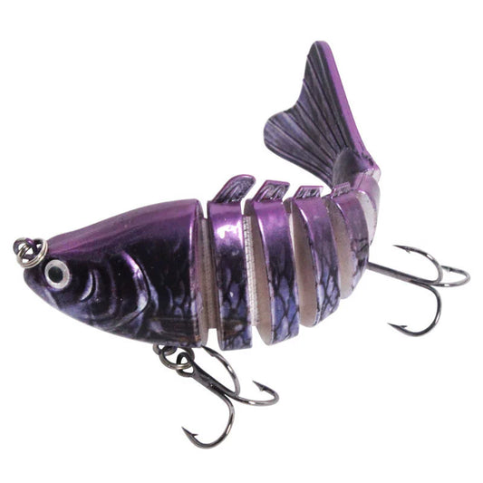Wholesale 5-Pack Lure Hard Bait Multi-Section Imitation Fish Lure 3.94inch/0.53oz Plastic Seven-Section Multi-Color, 13 Colors Available