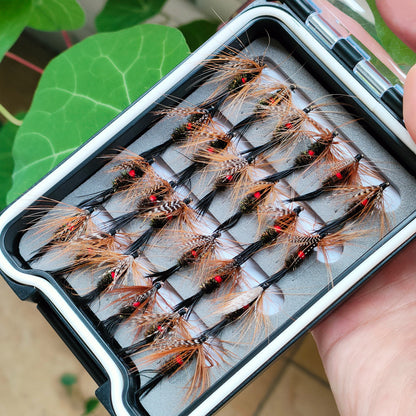 24/40-Pack Classic Royal Wulff Wet Fly - Size 12# Hook - Life-Like Mimicry for Trout, Salmon & Predatory Fish, Fly Assortments