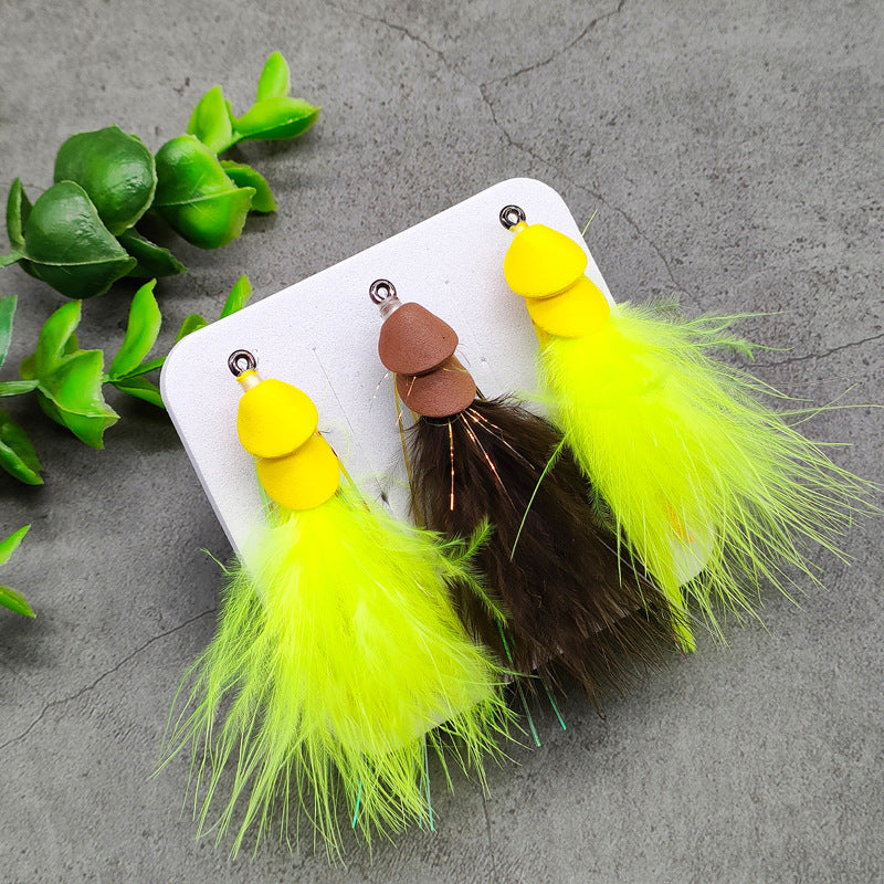 18pcs Bass & Pike Fly Fishing Kit - Topwater Foam Poppers & Weighted Rabbit Hair Streamers Assortment with Tackle Box