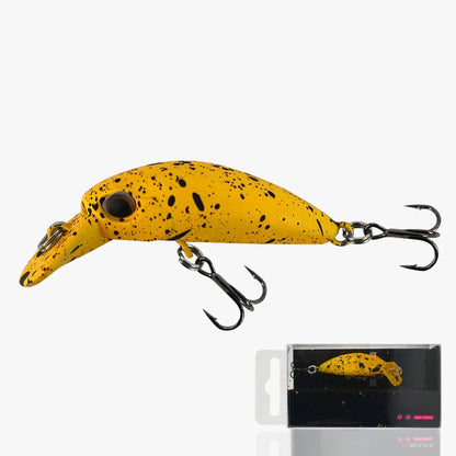 Topwater Floating Minnow Fishing Lure - 1.8" 1/10oz Ultralight Hard Bait with Diving Lip, Rattle Beads & Sharp Treble Hooks - Professional Bionic Crankbait for Bass, Crappie, Panfish & Perch - 5pc/Bulk