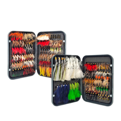 66pcs Fly Fishing Flies Kit - Ultimate Dry & Wet Fly Lures Assortment with Waterproof Fly Box, Hand-Tied Trout, Bass & Salmon Fishing Gear, High-Value Fishing Gift Set