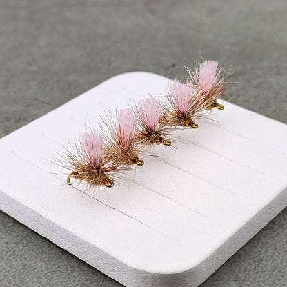 DzAngling Size #14 Adams Parachute Dry Flies | 5-Pack | Hand-Tied Mayfly Patterns