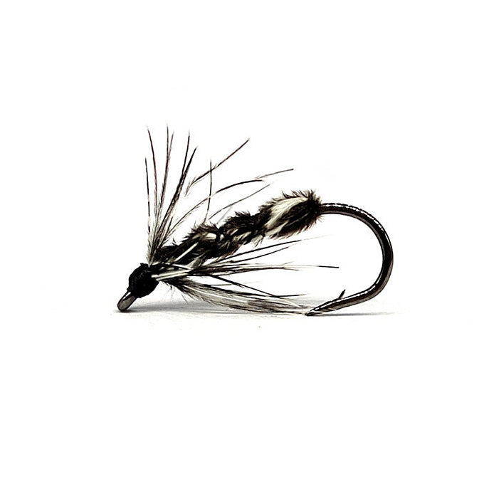 DZ Angling| 10-Pack Hand-Tied Black Mosquito Dry Fly - High-Simulation Floating Midge Pattern for Trout, Chub, and Micro-Fishing (#14-#18)