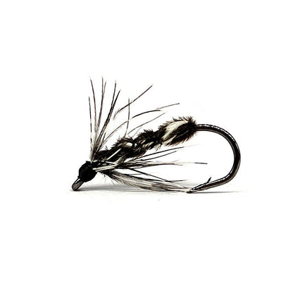 DZ Angling| 10-Pack Hand-Tied Black Mosquito Dry Fly - High-Simulation Floating Midge Pattern for Trout, Chub, and Micro-Fishing (#14-#18)