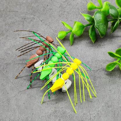 18pcs Bass & Pike Fly Fishing Kit - Topwater Foam Poppers & Weighted Rabbit Hair Streamers Assortment with Tackle Box