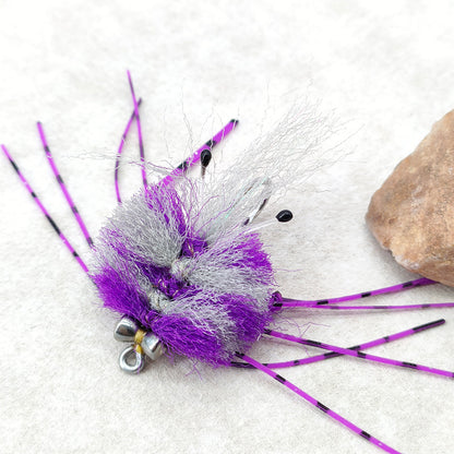 Realistic Saltwater Crab Fly - Professional Crustacean Pattern for Bonefish, Tarpon, and Sea Trout,Saltwater Flies, Size 2/0# High-Carbon Hook