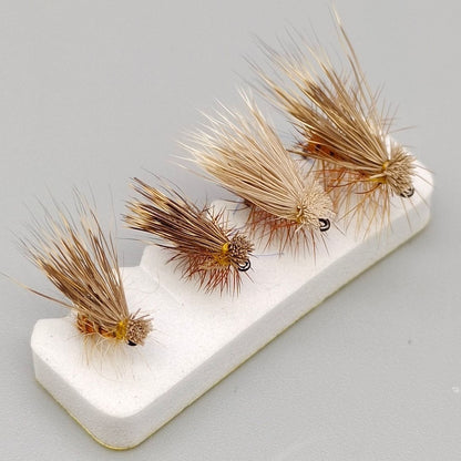DZ Angling | 10-Pack Hand-Tied Deer Hair Caddis Dry Fly - Floating Adult Caddisfly Pattern for Trout, Chub, and Stream Micro-Fishing (#12-18)